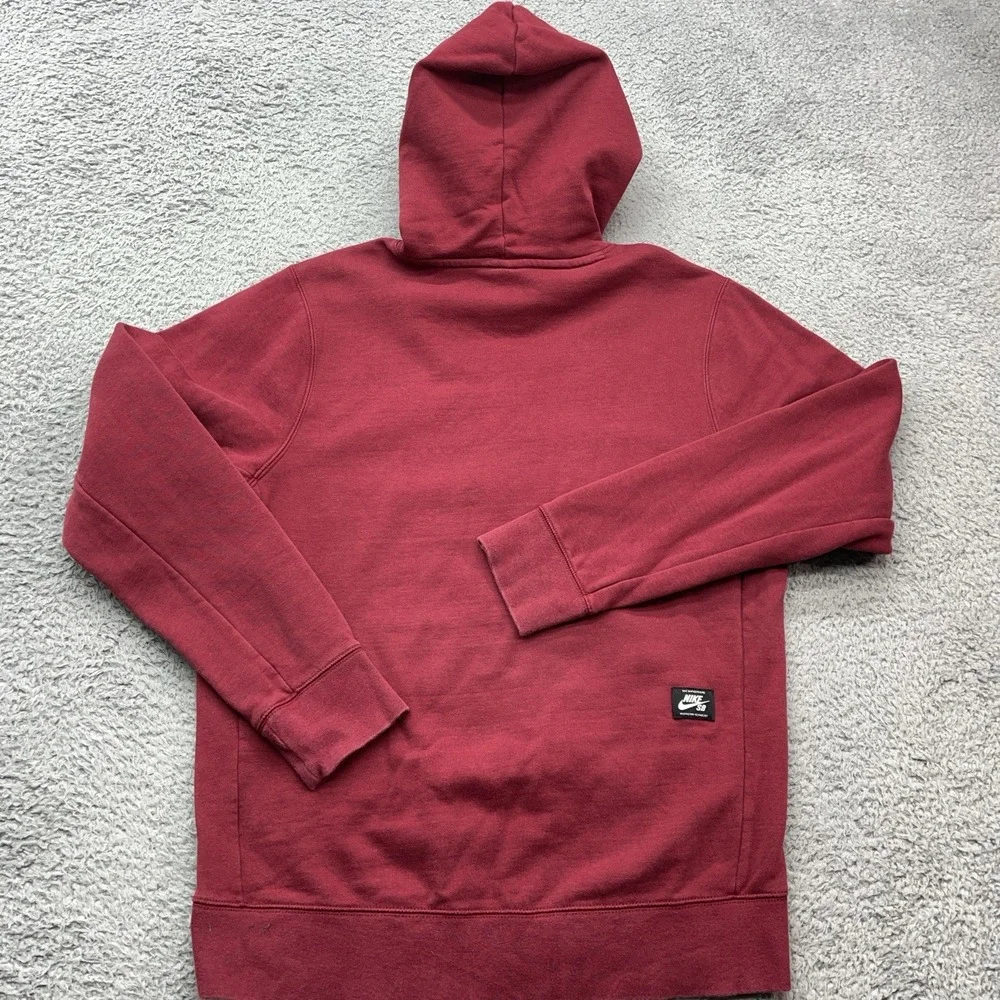 Nike‎ SB Skate Hoodie Mens M Burgundy Icon Skateboarding Sweatshirt Streetwear
